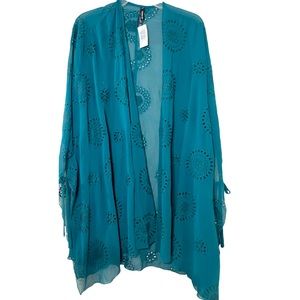 NWT Torrid Rauna deep teal plus size embroidered